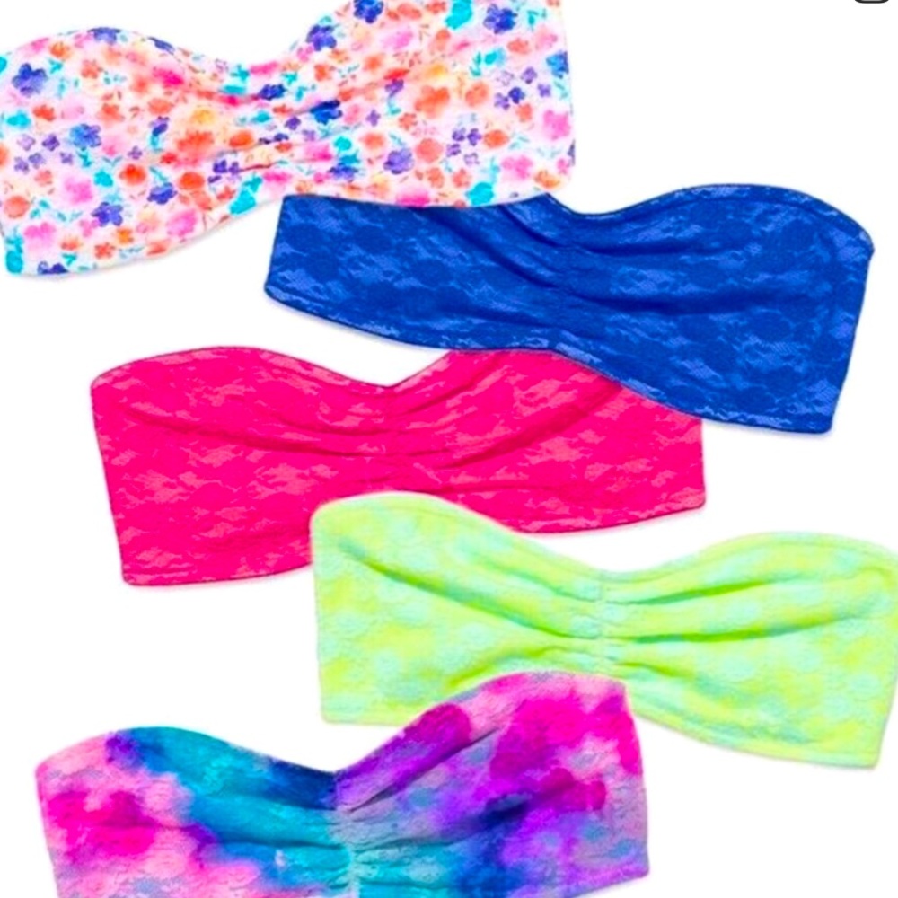 Victoria’s Secret PINK blue lace bandeau bra